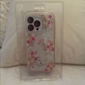 Kate Spade Floral iPhone Case 13 pro - Pink and White